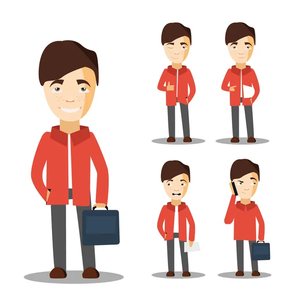 Young student characters . — Stock Vector