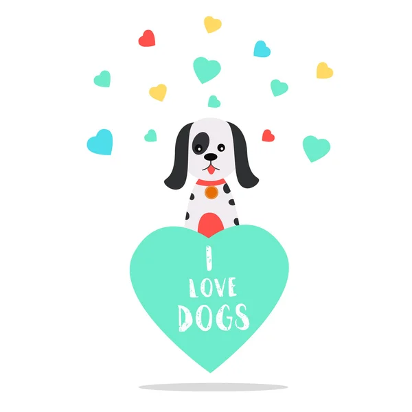 J'aime les chiens fond — Image vectorielle