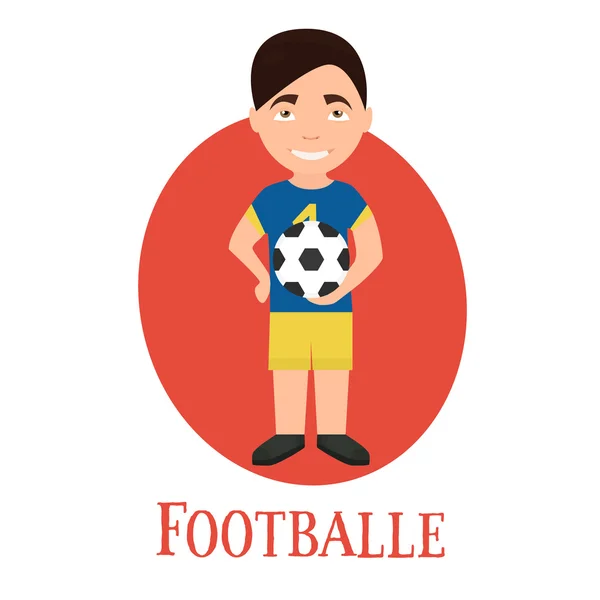 Profesión futbolista ilustración — Vector de stock