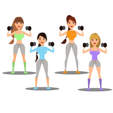 Spor aktivitelerine nişanlı kız ayarla