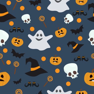 Cadılar Bayramı için vektörsüz desen. 