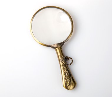  Büyüteç pirinç ile dekore edilmiş kolu