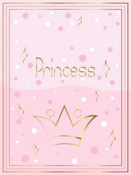 Πριγκίπισσα ευχετήρια κάρτα — Διανυσματικό Αρχείο