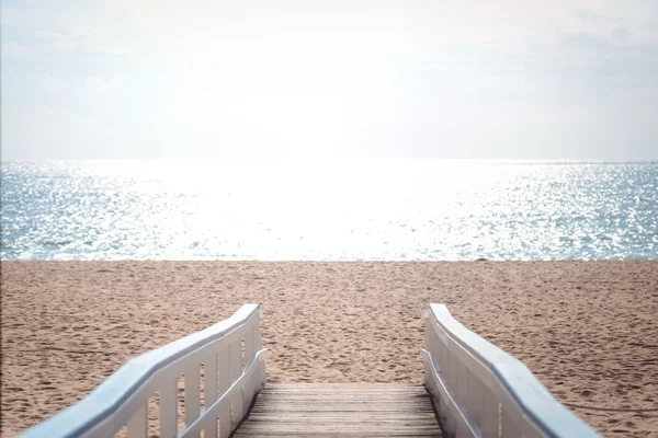 Passeio a pé na praia — Fotografia de Stock