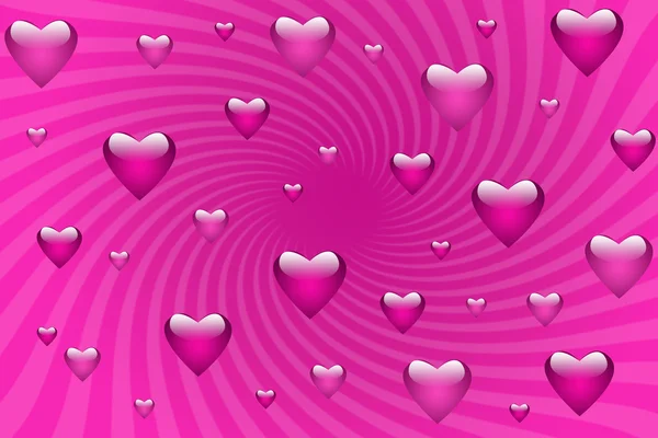 Glänzende Herzen bokeh Hintergrund. Valentinstag — Stockfoto