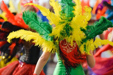 Closeup carnaval Kraliçe, karnaval geçit üzerinde