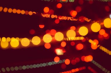 Resim renkli Işık Ampüller ve canlı yuvarlak bokeh ışık şenlikli ruh yıldırım