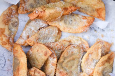 Hamur işleri ve pastalar. Fotoğraf yakın çekim