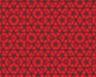 Kırmızı fraktal çiçekler gibi arka plan