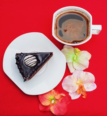 aromatik kahve ile kek