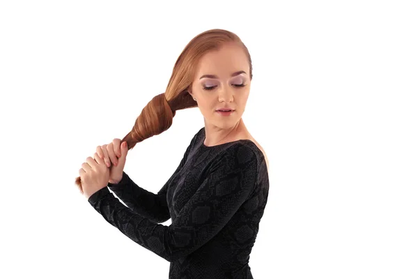 bir paket içinde bağladım saçlı güzel kız