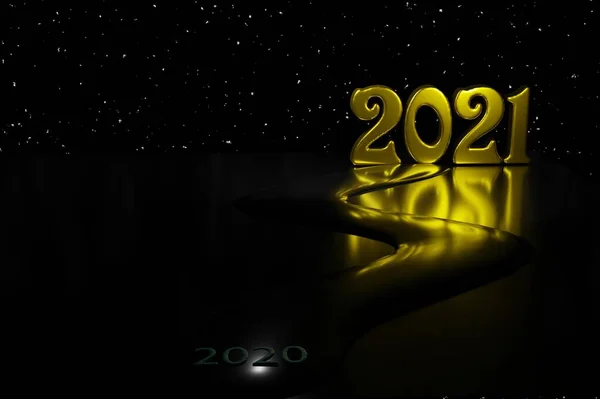 2021 Yılının Mutlu Bir Örneği Tatil Kavramı — Stok fotoğraf