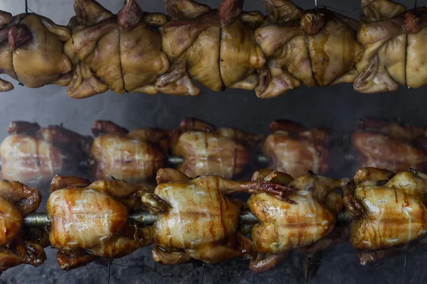 Barbequed chickens in Thailand — Stock Photo, Image