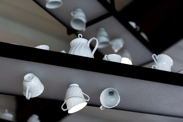 Lâmpadas decorativas originais em formas de copo — Fotografia de Stock