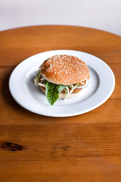 Fresh tasty hamburger — Stock Photo, Image