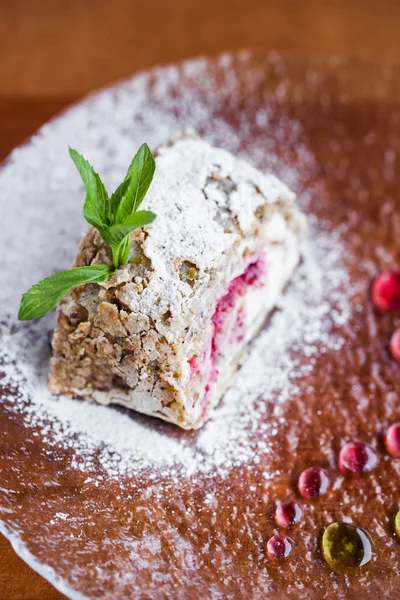 Torta fresca con zucchero a velo — Foto Stock