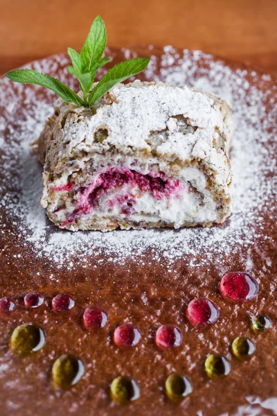 신선한 케이크 가루 설탕 — 스톡 사진