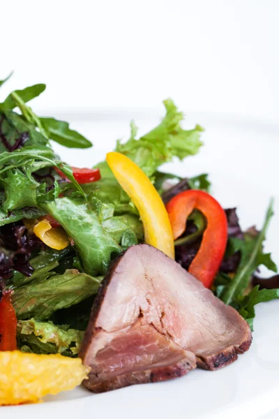 Fresh salad with ham and greens — Stock Photo, Image