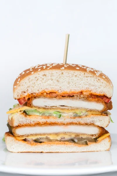 Fresh tasty hamburger — Stock Photo, Image