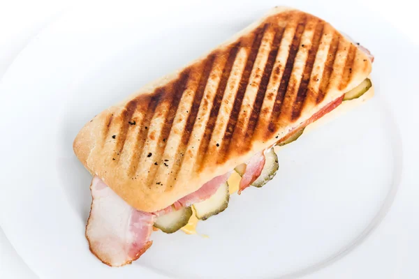 Свежий сендвич сверху — стоковое фото