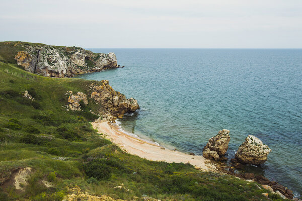 Sea coast with beach