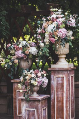 Cream-colored wedding decor clipart