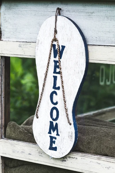 Decoration wooden flip flop — Stock Photo, Image