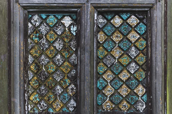 Vintage puerta de madera colorida — Foto de Stock