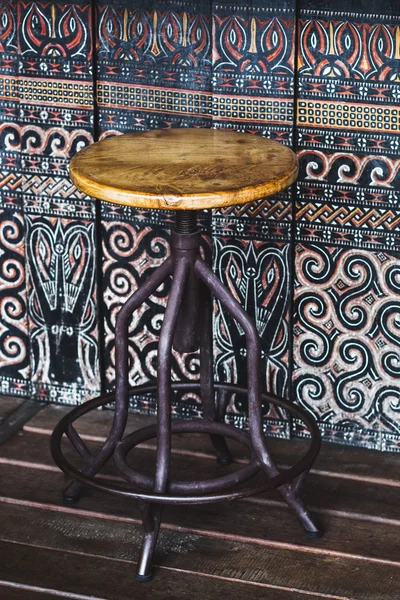 Vintage wooden bar stool — Stock Photo, Image