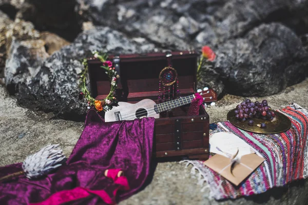 Decoração de casamento em estilo boho — Fotografia de Stock