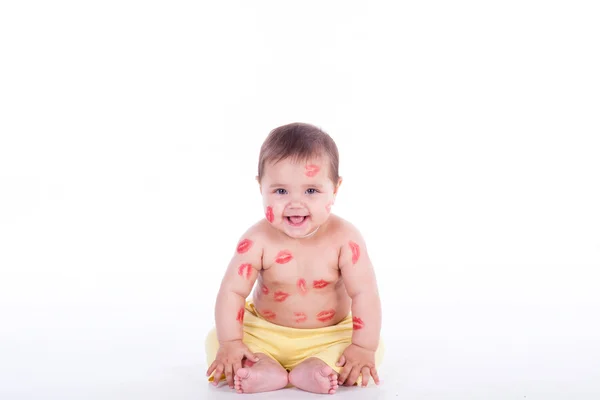 Beijos de criança pequena — Fotografia de Stock