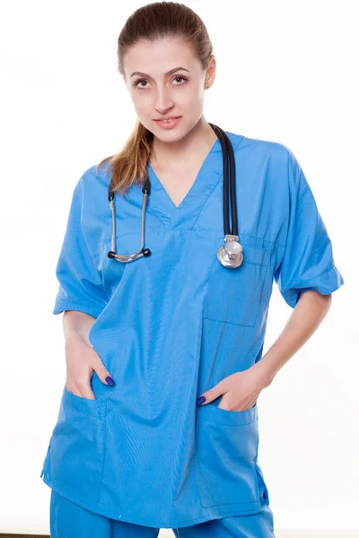 Beautiful woman doctor with stethoscope Royalty Free Stock Images