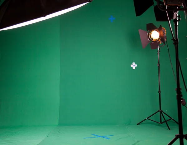 Studio fotografico per le riprese di chroma key — Foto Stock