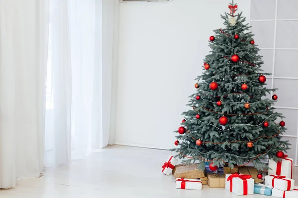 Decorazione Pino Albero Natale Presenta Nuova Casa Anno — Foto Stock