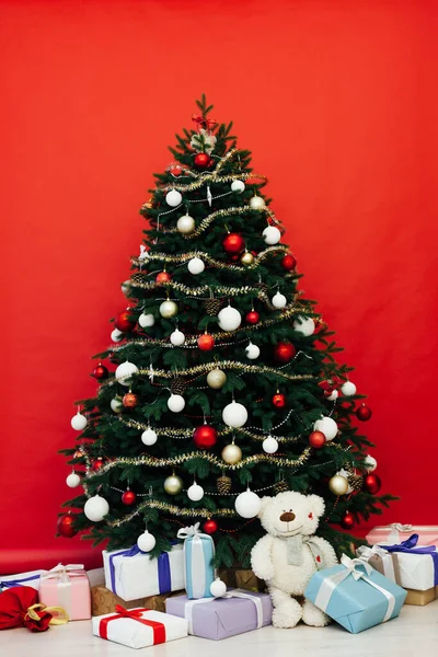 Різдвяний Інтер Єрсвято Червоний Декор Подарує Новий Рік — стокове фото