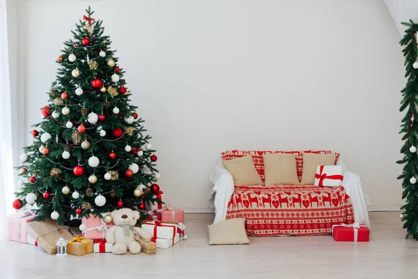 Christmas Interior Christmas Tree Holiday Decor Presents — Stock Photo, Image