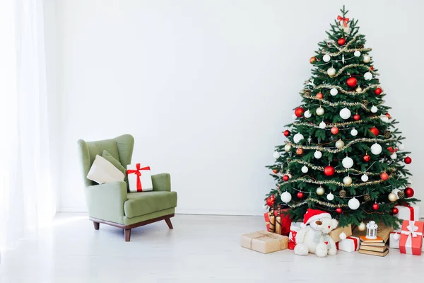 stock image New Years Interior Christmas Tree with gifts decor 2021 2022