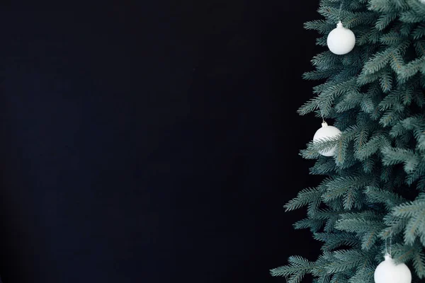 Fond de Noël Décor d'arbre de Noël vacances nouvel an lieu pour l'inscription — Photo