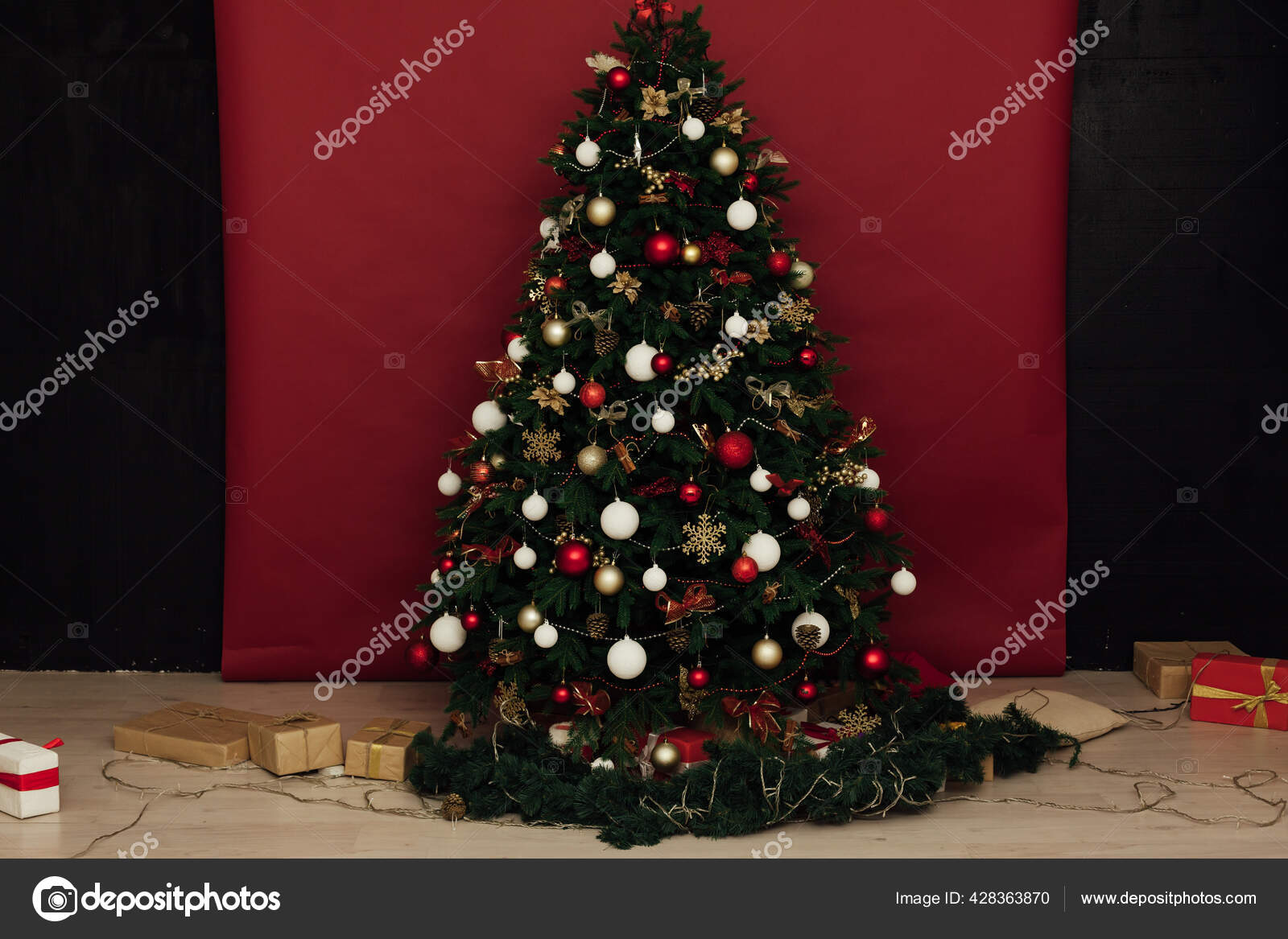 45+ Gold Christmas Tree Lights 2022 HD Images