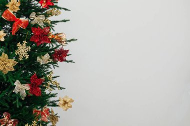 Noel ağacı çelengi. Yeni yıl arifesi. Yazı dekorasyonu için.