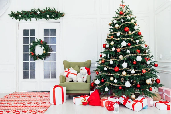 Nochevieja Navidad Interior Inicio Árbol de Navidad Regalos —  Fotos de Stock