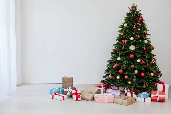 Año Nuevo Hogar Navidad Interior Árbol de Navidad Decoración Regalos —  Fotos de Stock
