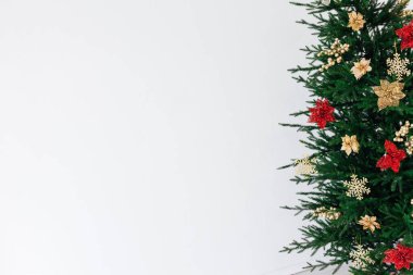 Noel Ağacı Dekorasyonu Yeni Yıl Arkaplanı Yazı Mekanı