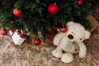 New Years holiday gifts christmas tree pine