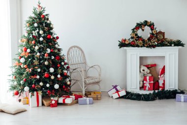 Christmas tree holiday presents the new year