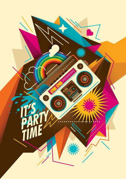 Abstract party poster design.