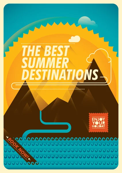 Summer traveling illustration. — Stock Vector