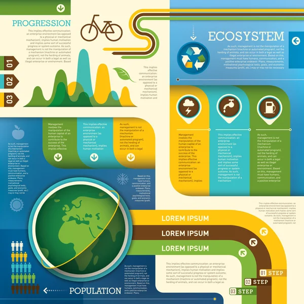 Екологічна інформація графічний дизайн . — стоковий вектор