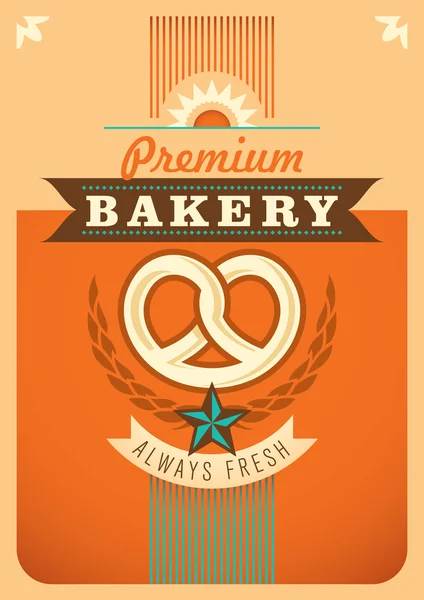 Diseño de póster de panadería . — Vector de stock