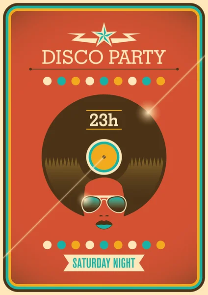 Cartaz de festa de discoteca . —  Vetores de Stock